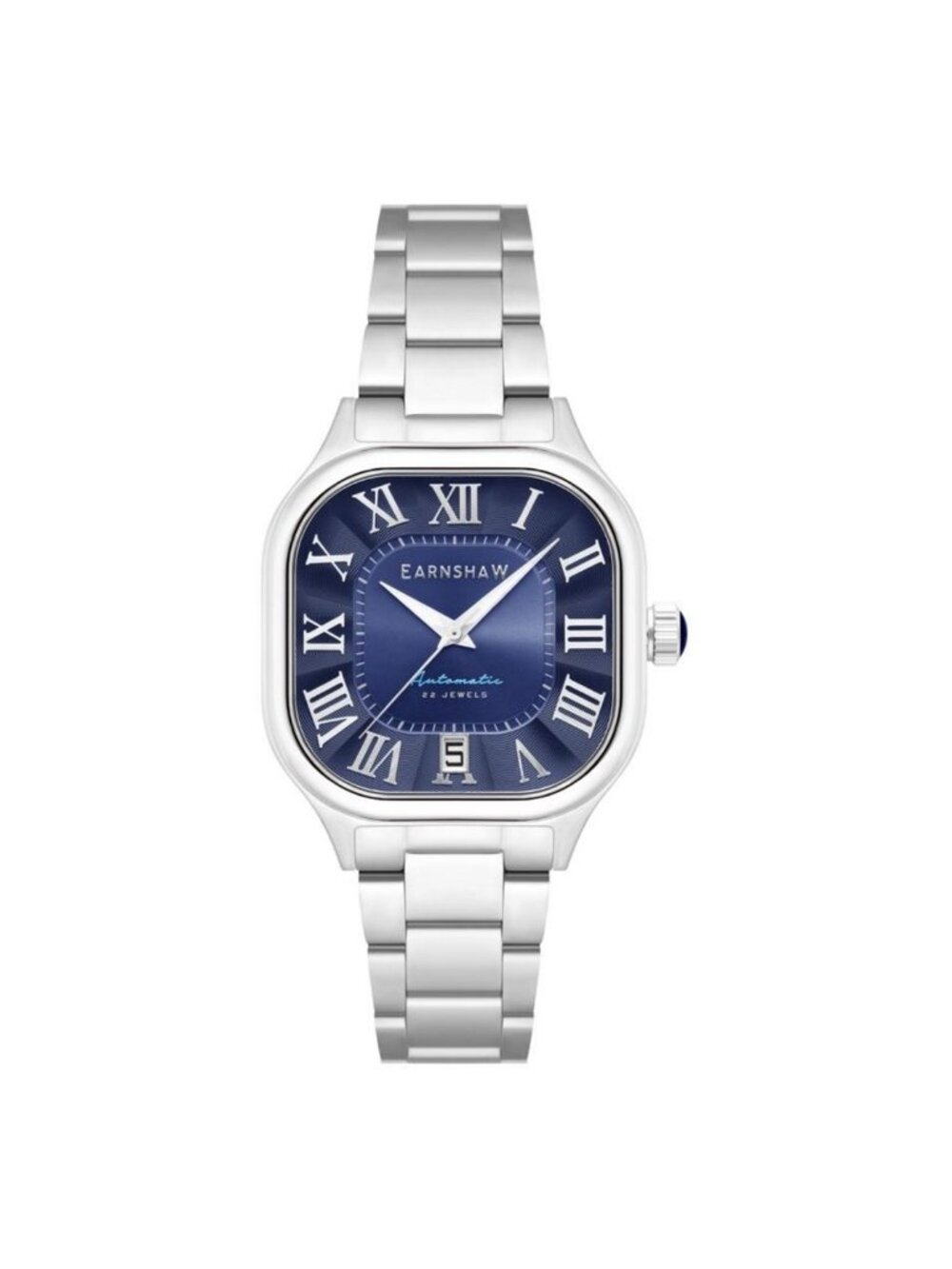NWT Thomas Earnshaw Coussin Blue Dial Men's Watch